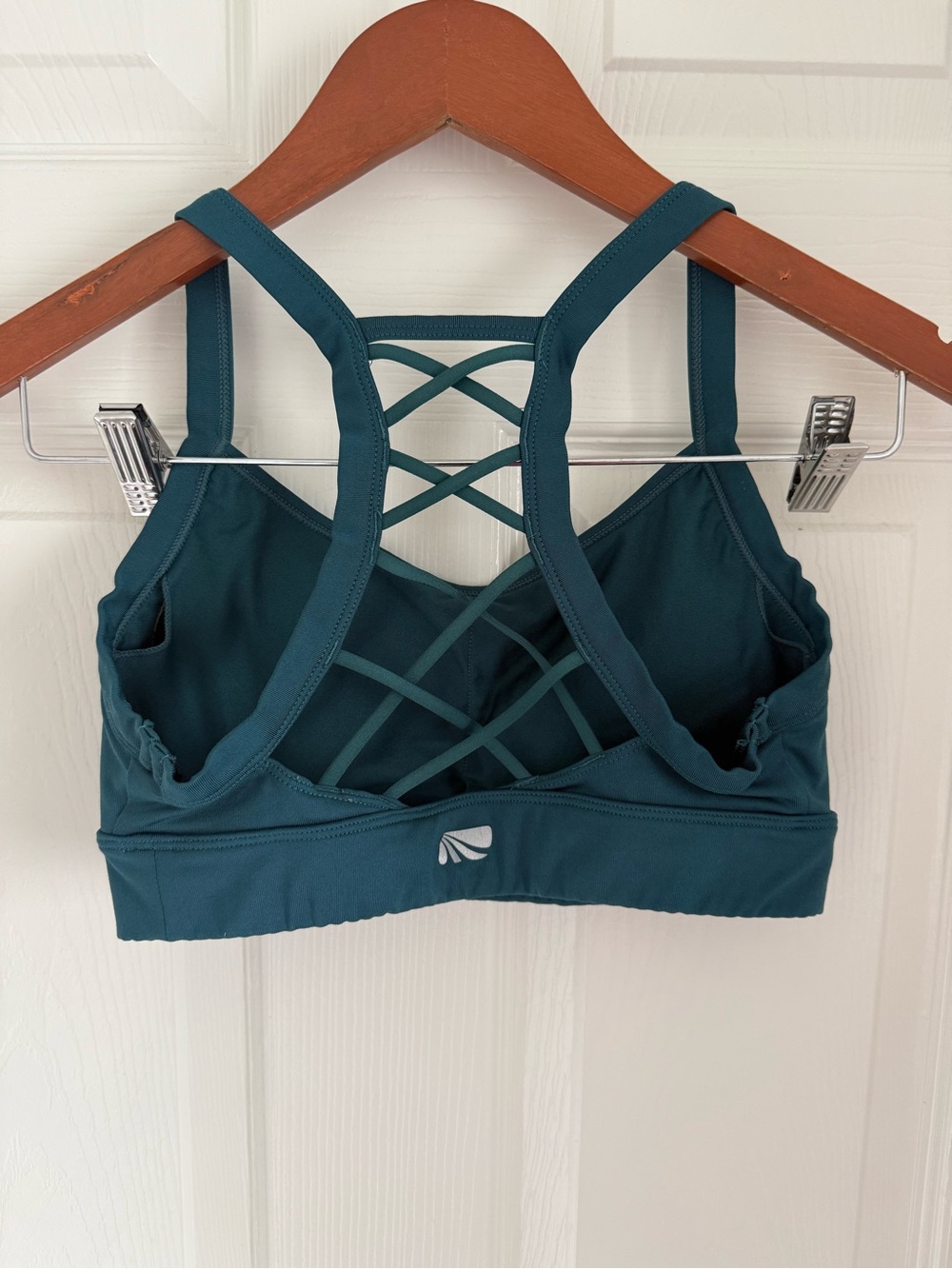 Marika Teal Crisscross Back Sports Bra Size S